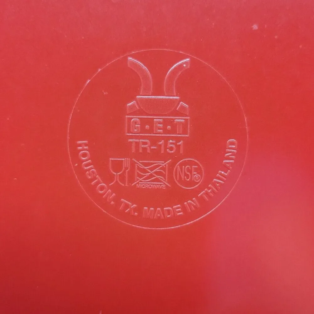 G.E.T. Enterprises TR-151 6 Compartment Cafeteria Trays Red Bundle of 6